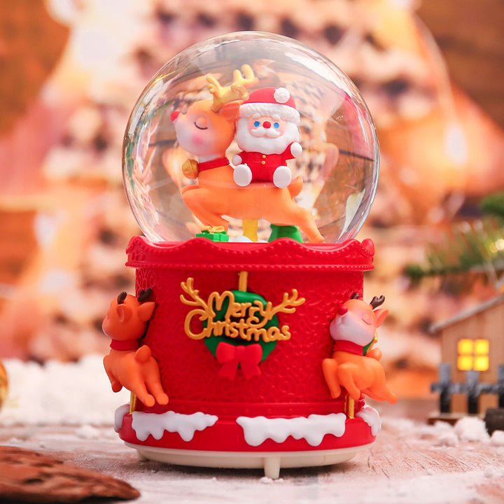 Christmas glass ball musical box with light
