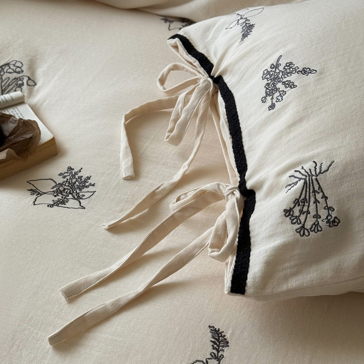 Cotton bedding with crinkle structure, 4-piece