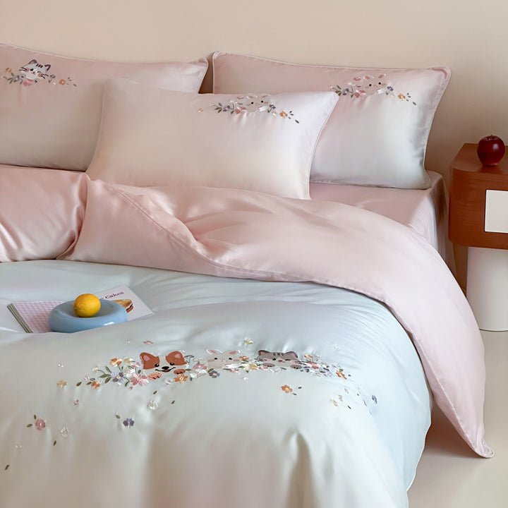 Tencel bedding set with embroidery