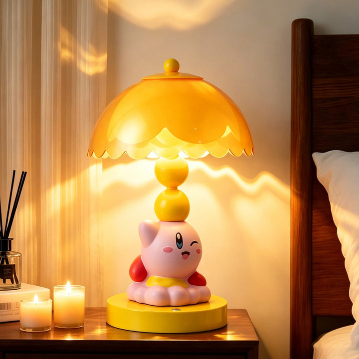 Mushroom table lamp with cartoon design