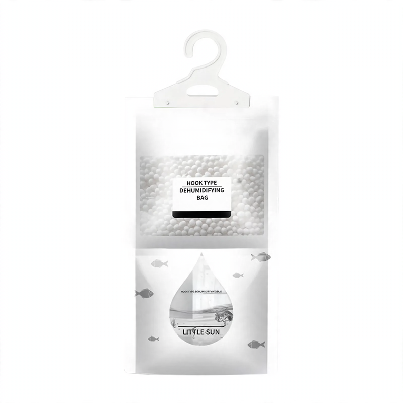 Hanging dehumidifier bag for wardrobes