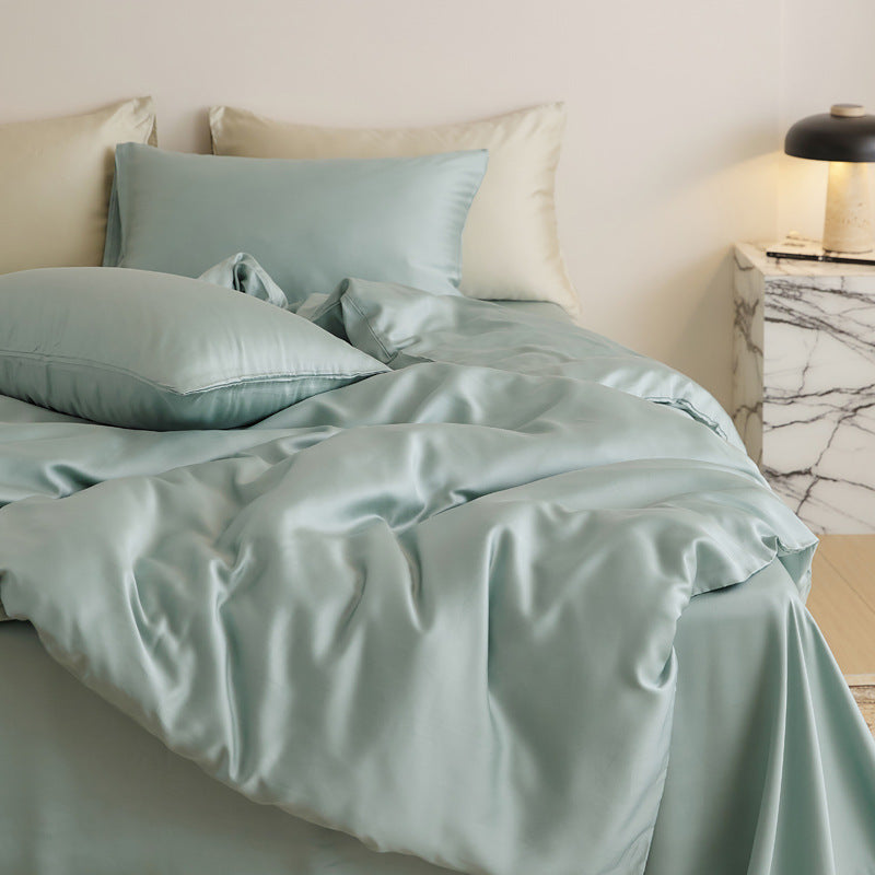 Bedding set, 4-piece, Lyocell, Solid color