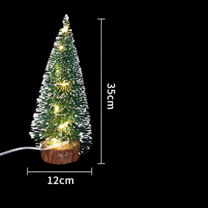 Mini Christmas tree made of pine needles with LED lighting, 40 cm