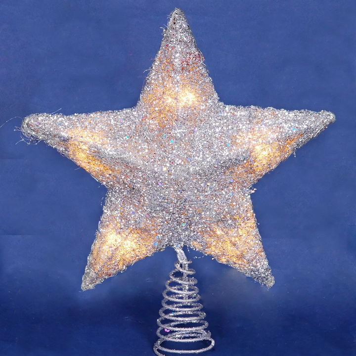 LED Christmas tree topper, illuminated, various designs