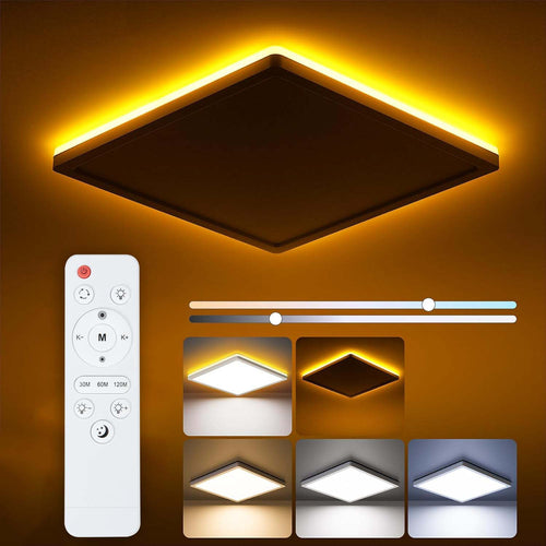 LED ceiling light with color change and background light