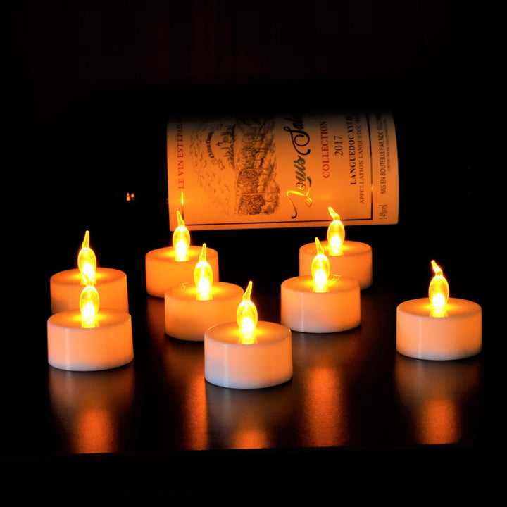 LED taper candle, cylindrical, battery-operated
