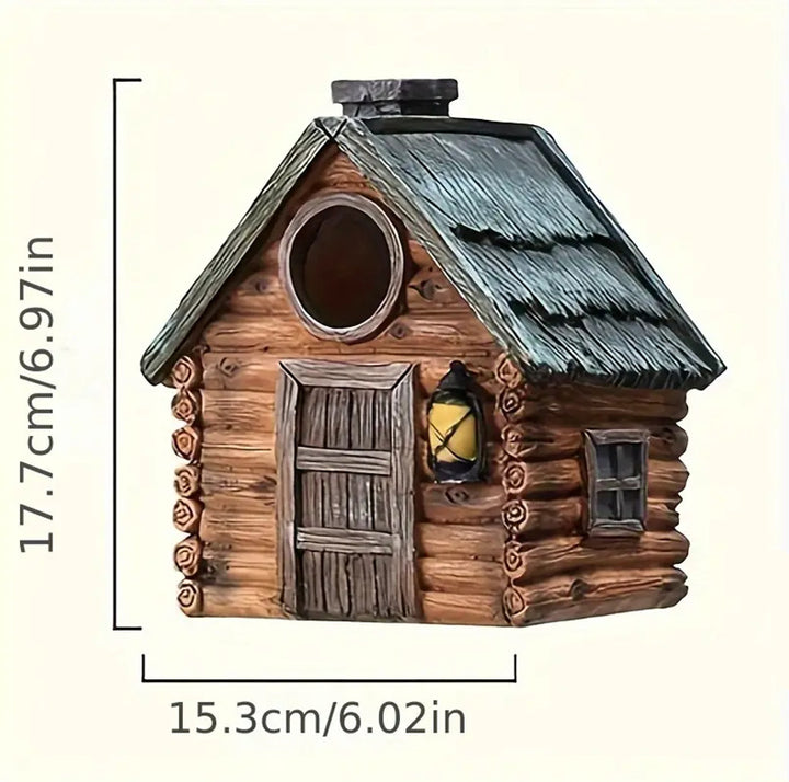 Birdhouse made of polyester resin, hanging