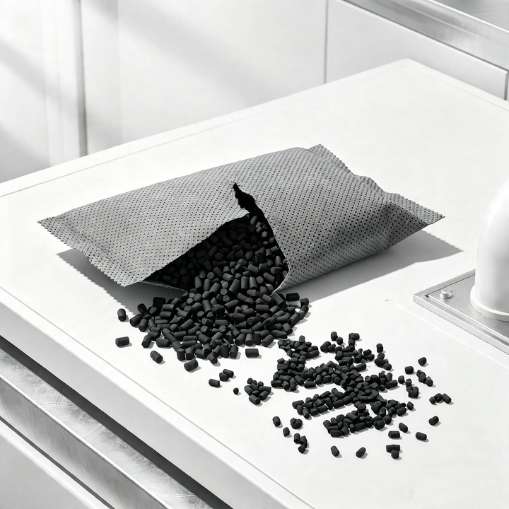 Activated carbon bags with high adsorption power