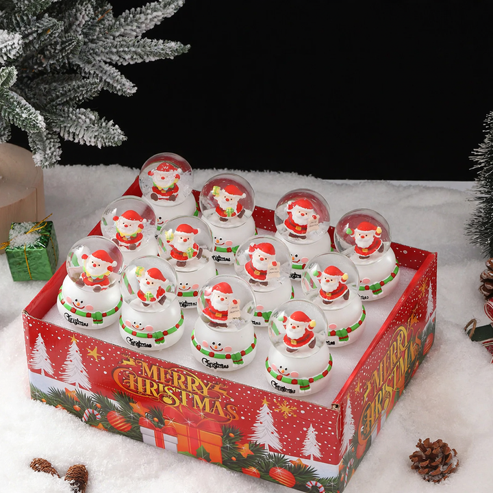 Christmas snow globe with LED light