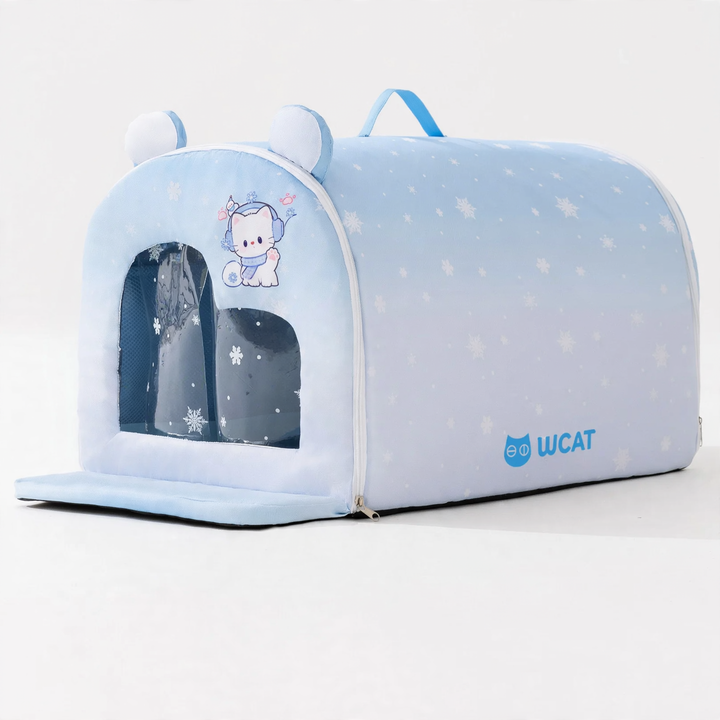 Large cooling igloo for dogs, Oxford fabric, with ice pack