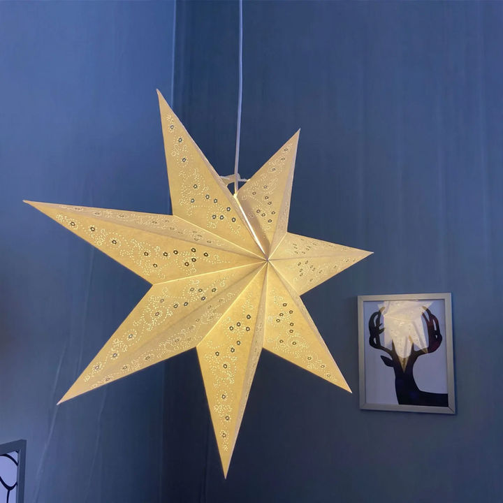 Seven-pointed paper star lampshade