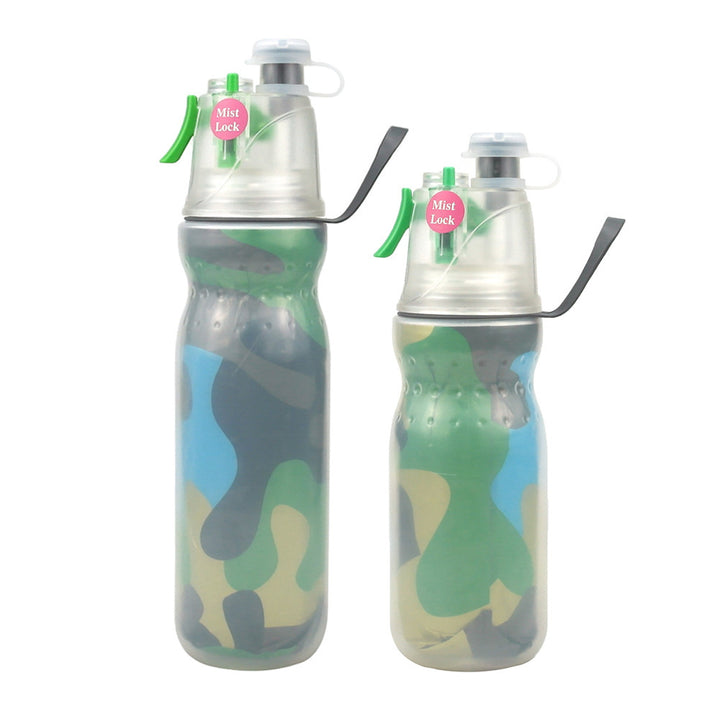 Sports water bottle with spray function, 470–590 ml