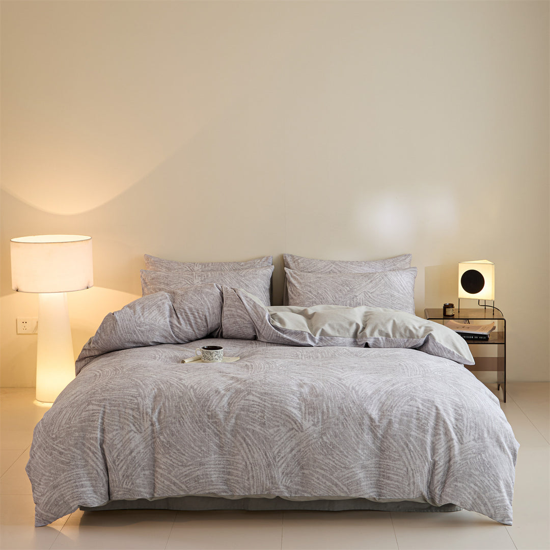 Elegant cotton bedding set, brushed