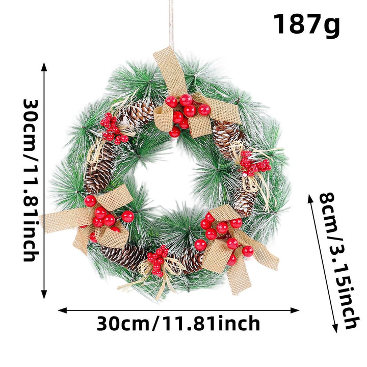 Decorative Christmas wreath made of wood