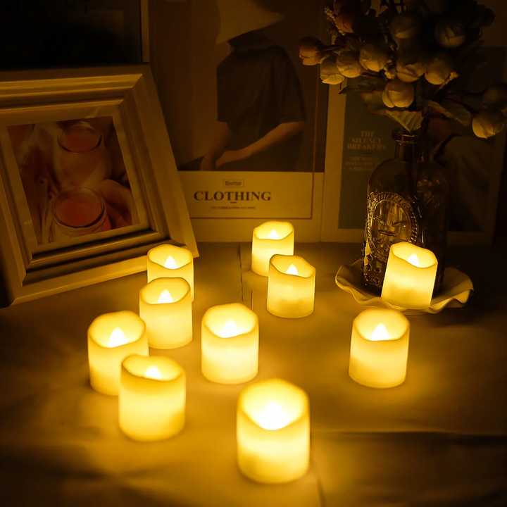 LED wave candle, electronic, PVC