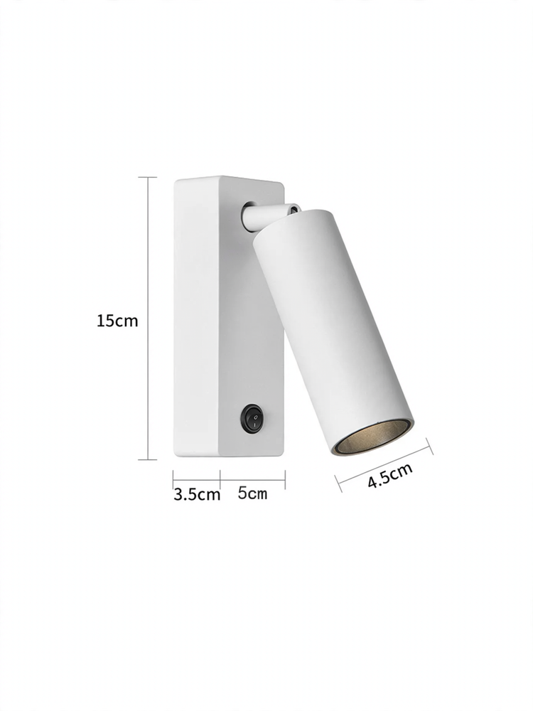 Modern full-spectrum wall lamp with rotational function