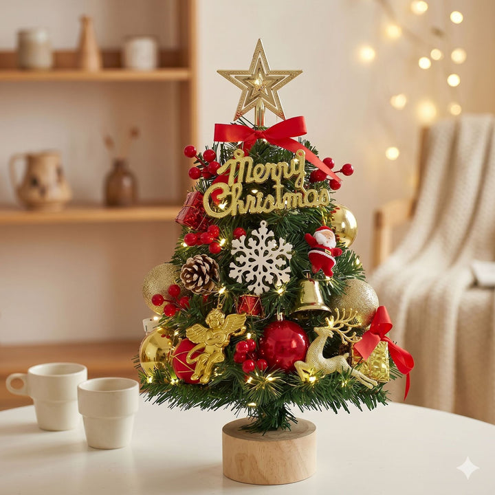 Mini Christmas tree with LED lights