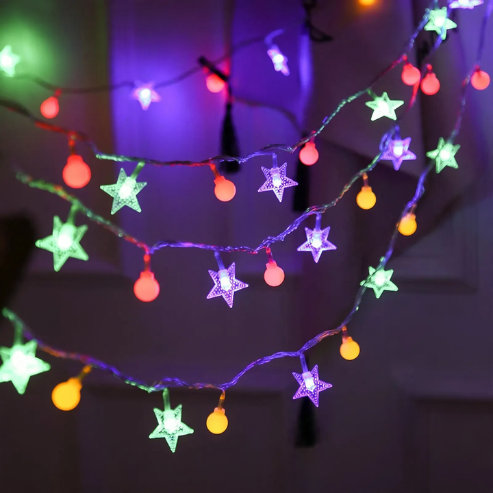 LED string lights for indoor and outdoor use