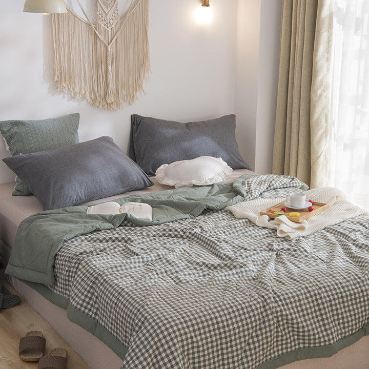 Pure cotton summer blanket, machine washable