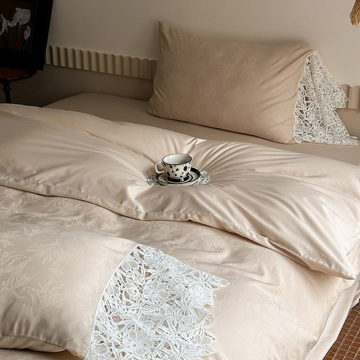 French bedding set, 4-piece, long staple cotton