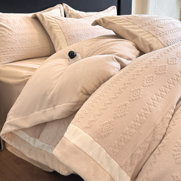 Milk fiber bedding set, 4-piece, winter