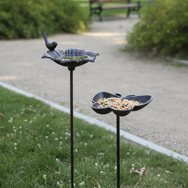 Decorative Cast Iron Bird Feeder Station, Various Designs