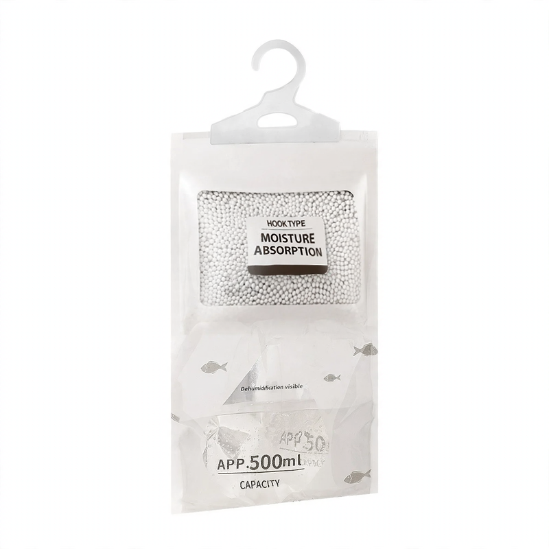 Hanging dehumidifier bag for the household