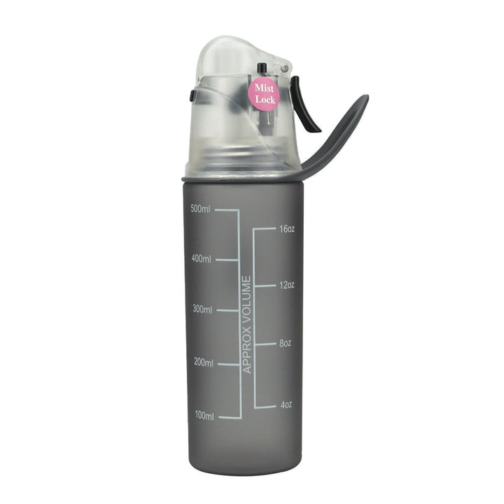 Sports water bottle with spray function, 470–590 ml