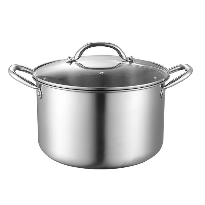Stainless Steel Soup Pot 24 cm with Glass Lid