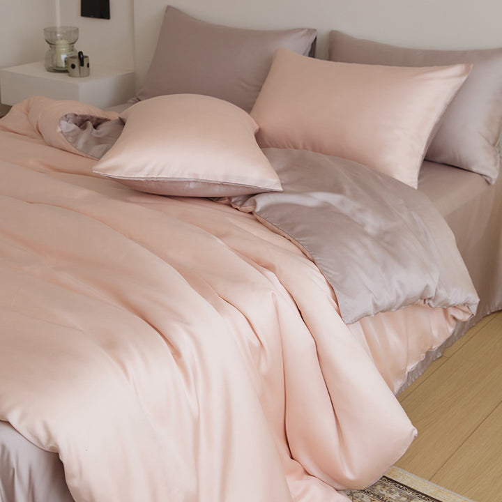 Bedding set, 4-piece, Lyocell, Solid color