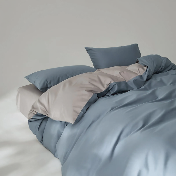 Cotton bedding set, 4-piece, long-staple combed