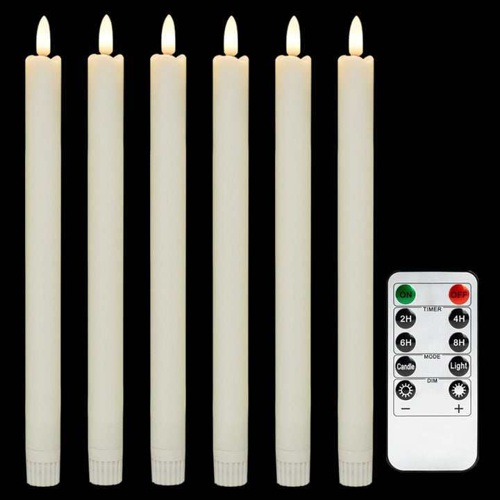 LED-Tea Light Candle Set with Remote Control, Plastic