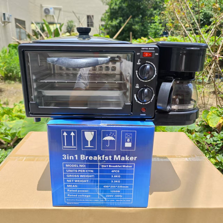 3-in-1 Breakfast Machine with Toaster and Mini Oven