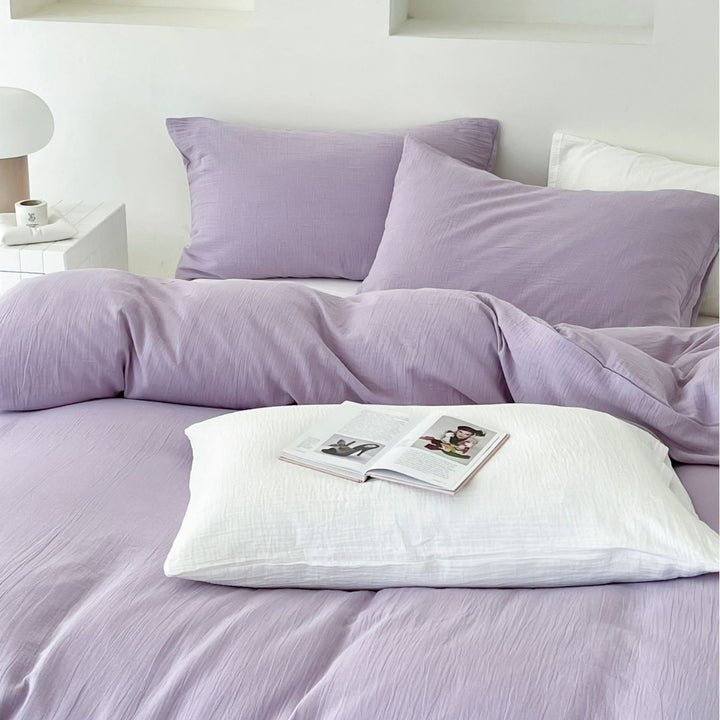 Breathable cotton bedding set, double-layered, Japanese style
