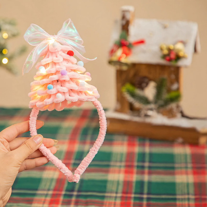 DIY Christmas Tree Table Decoration made of Bendable Plush
