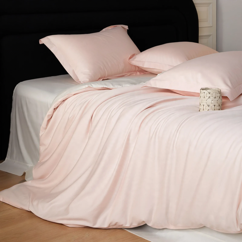 Cotton bedding set, 4-piece, satin shine