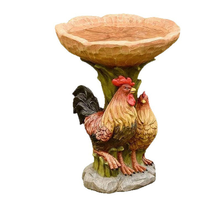Decorative animal bird feeder made of resin