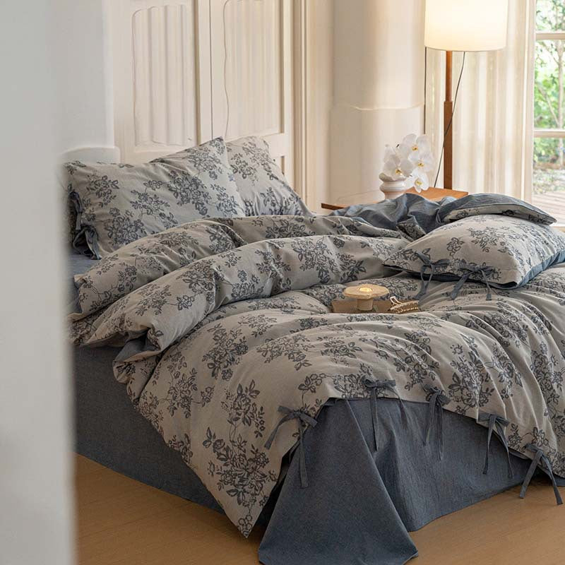 Cotton bedding set, 4-piece, double gauze