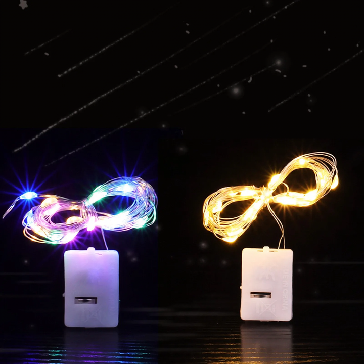 LED Copper Wire String Lights with Battery Box