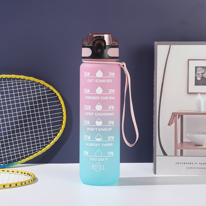 PC sports bottle with straw, 1000 ml