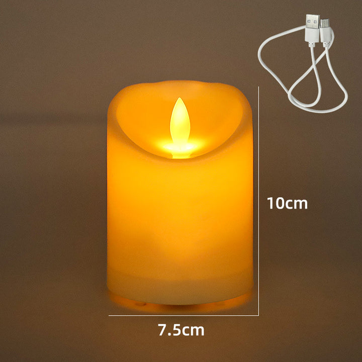 Rechargeable LED Real Wax Look Candle