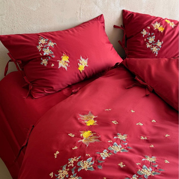 4-piece bedding set, 100s long-staple cotton, floral pattern