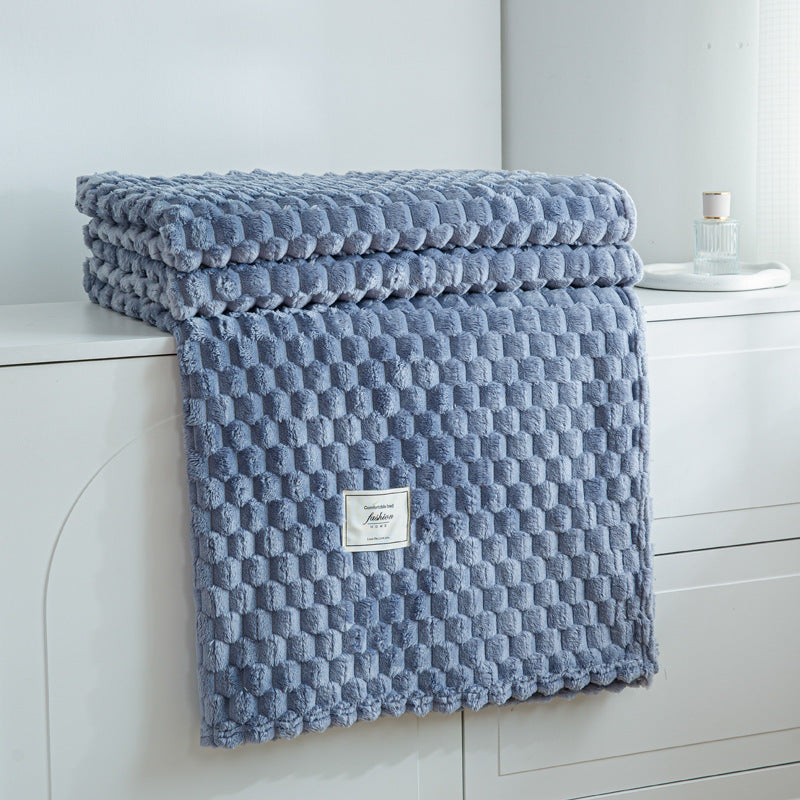 Flannel living blanket, solid color, various sizes