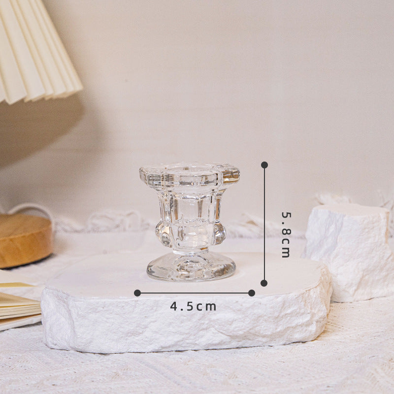 Glass Candle Holder in European Style