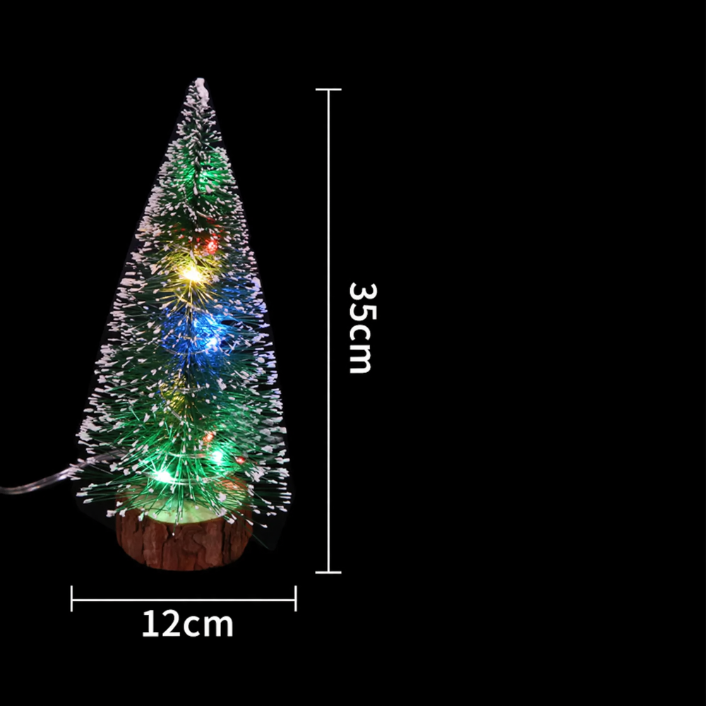 Mini Christmas tree made of pine needles with LED lighting, 40 cm