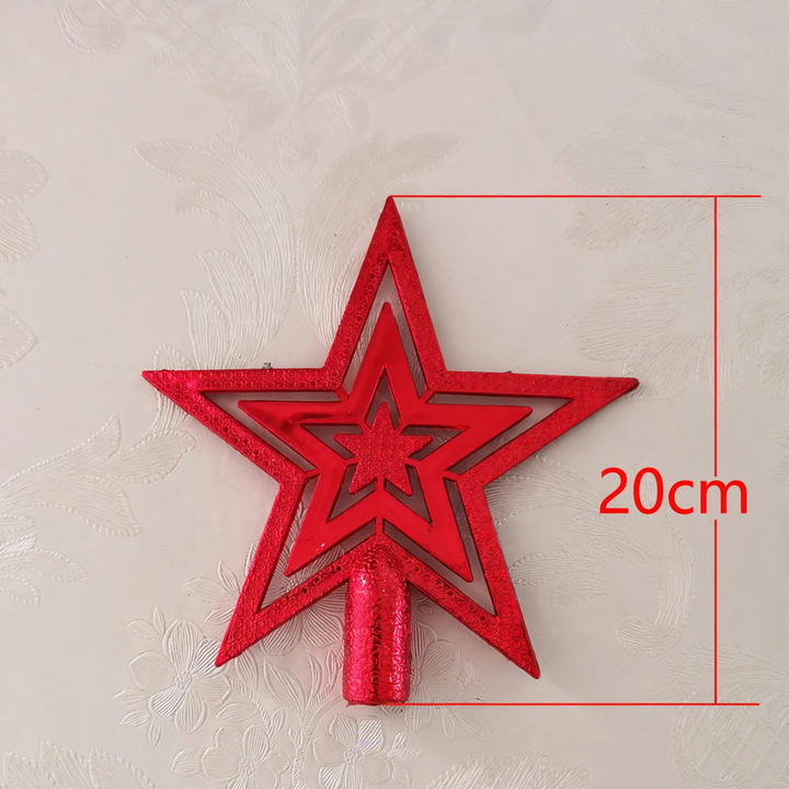 Christmas tree star made of fabric