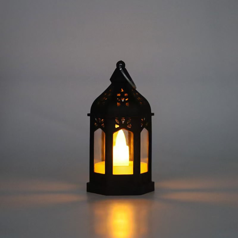 Decorative LED lantern with electronic candle