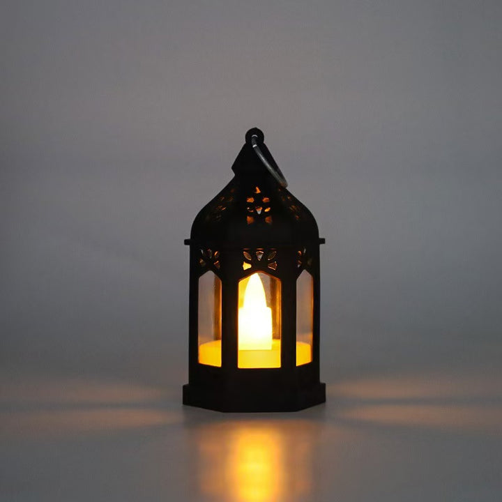 Decorative LED lantern with electronic candle