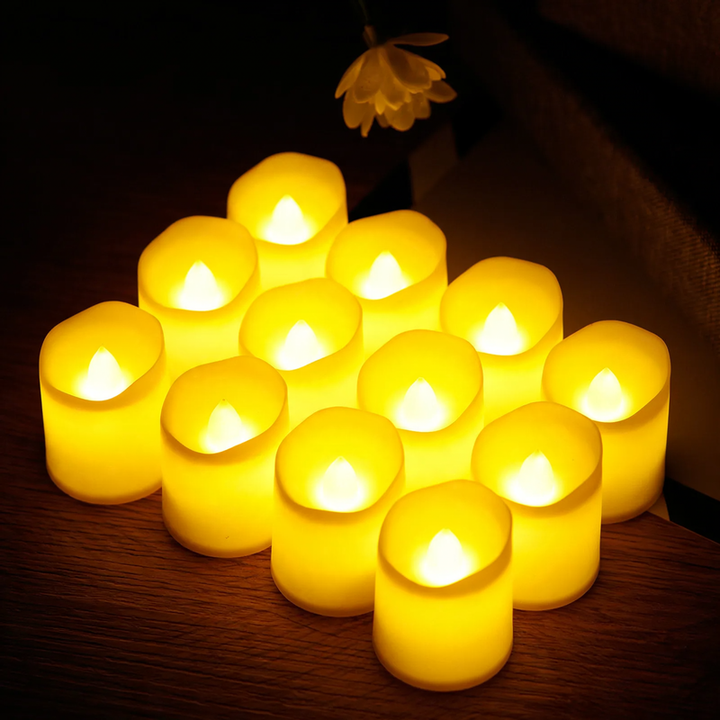 LED wave candle, electronic, PVC