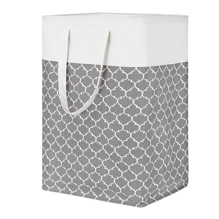 Foldable fabric laundry basket, bathroom